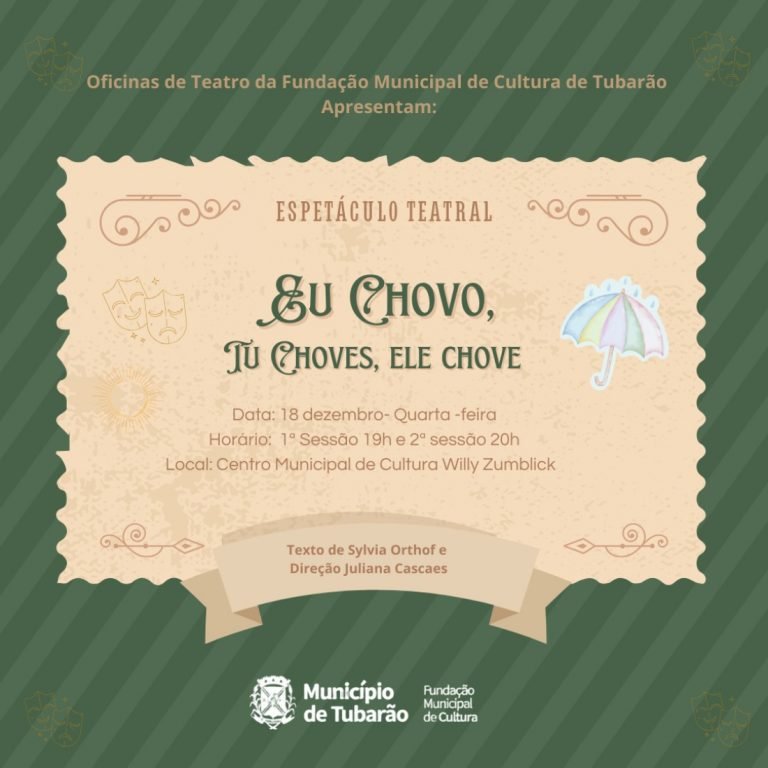 Tubarão recebe peça infantil gratuita nesta quarta-feira