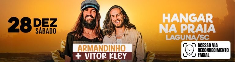 Armandinho e Vitor Kley juntos no Hangar na Praia em Laguna