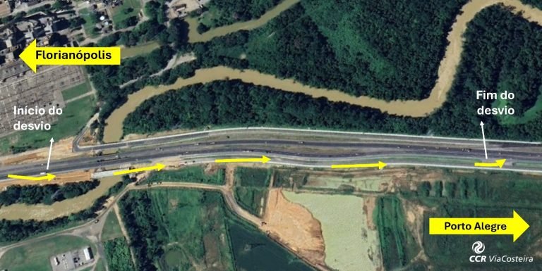 Obras na BR-101: desvio no km 328 e 329 começa nesta quarta-feira