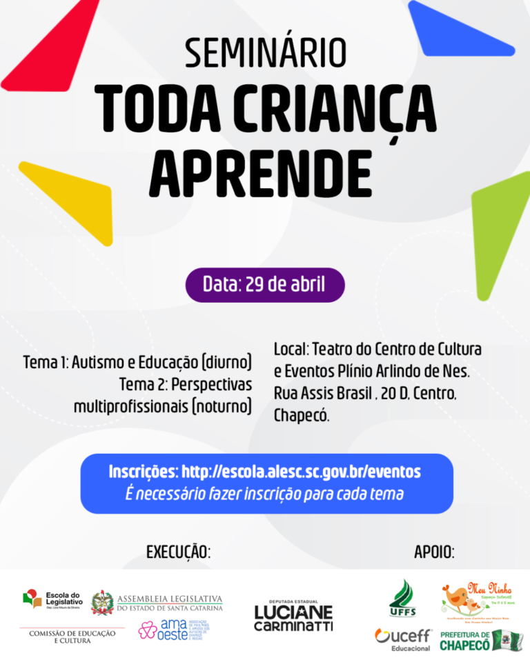 Seminário em Chapecó discute inclusão escolar de crianças com autismo