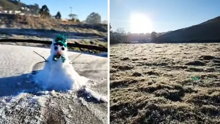 SC amanhece com mínima de -8ºC, mais de 40 cidades abaixo de zero, geada e carro ‘congelado’