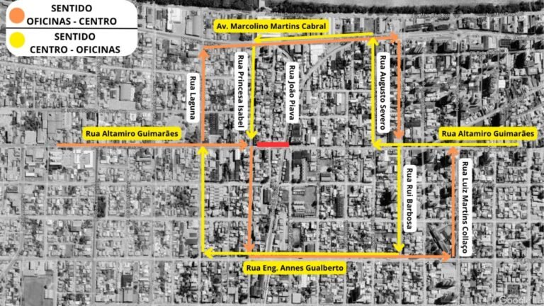 Rua Altamiro Guimarães, em Tubarão, terá trânsito desviado por obras de esgoto