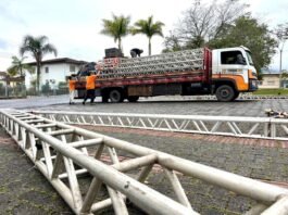 Siderópolis inicia montagem da 24ª Festa do Colono