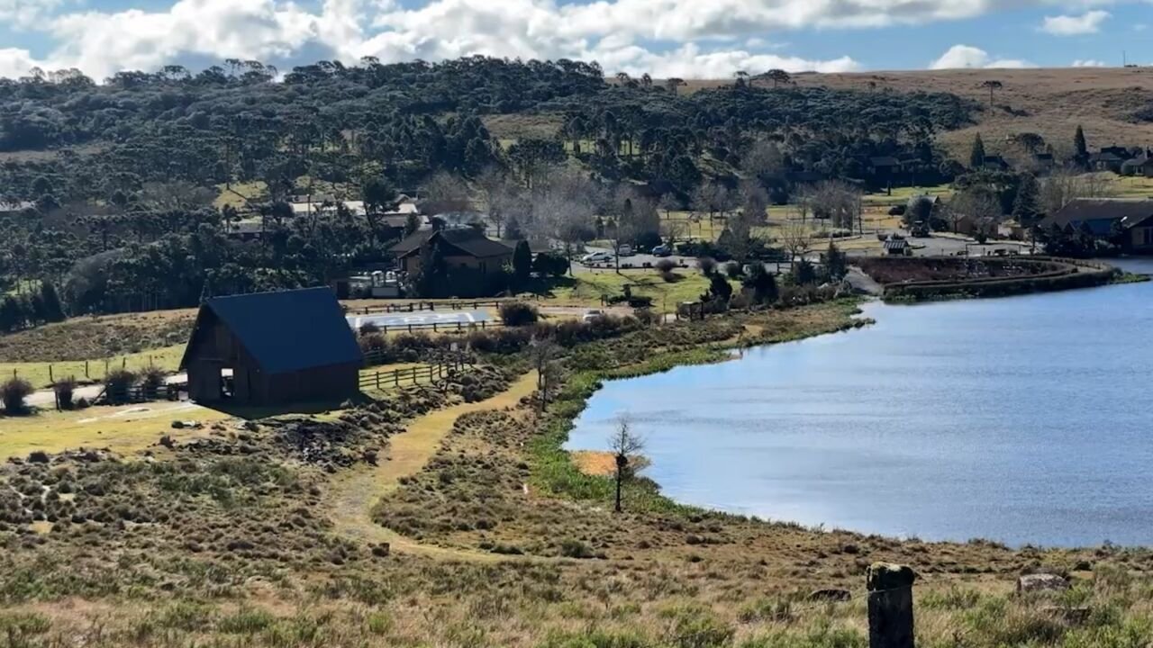 Geadas transformam paisagens da serra catarinense em espetáculo natural