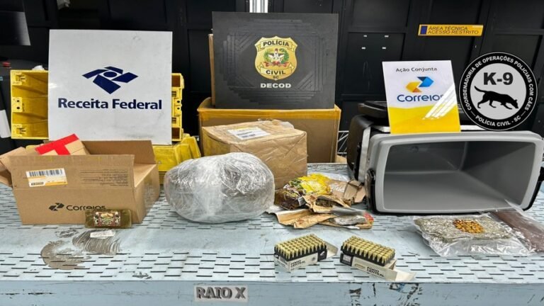 Operação “Envio Seguro” intercepta drogas e munições nos Correios
