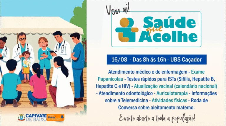 “Saúde que Acolhe” leva atendimentos especiais ao bairro Caçador neste sábado