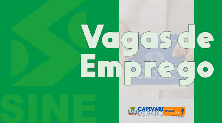 Sine de Capivari de Baixo oferece 11 vagas de emprego com contratação imediata