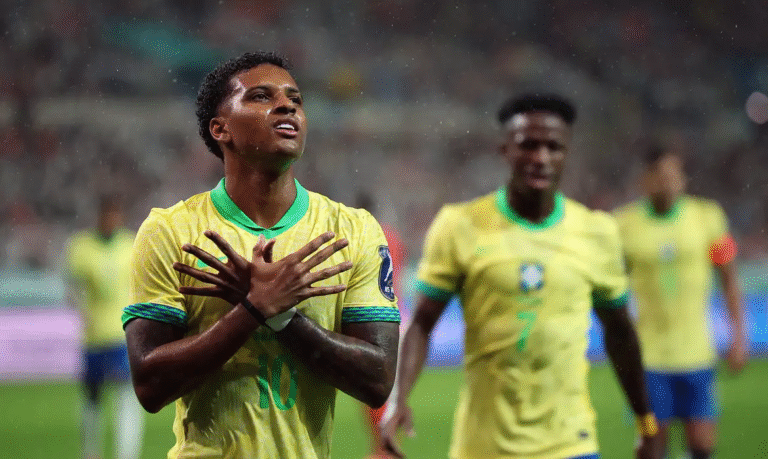 Brasil goleia a Coreia do Sul por 5 a 0 em amistoso sob comando de Ancelotti