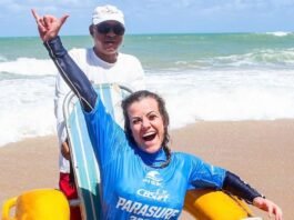Maryele Cardoso campeã brasileira de surf adaptado