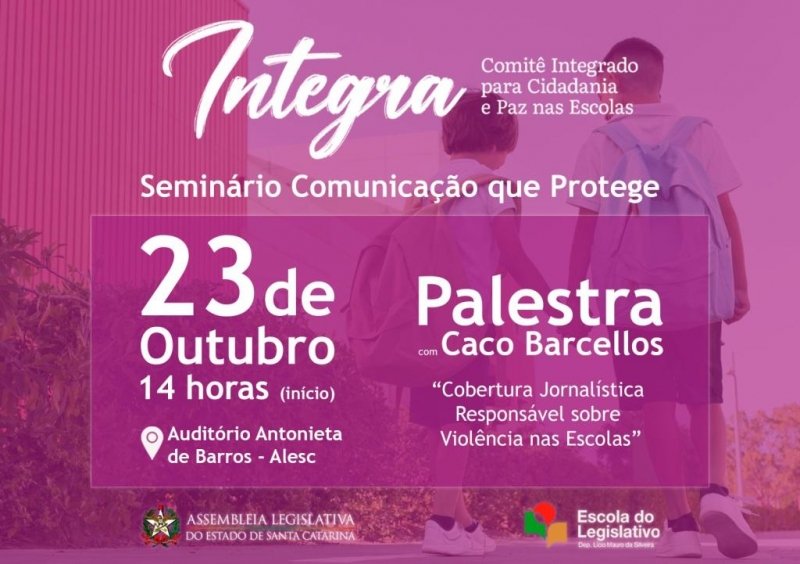 Seminário debate como a imprensa pode prevenir violência nas escolas.