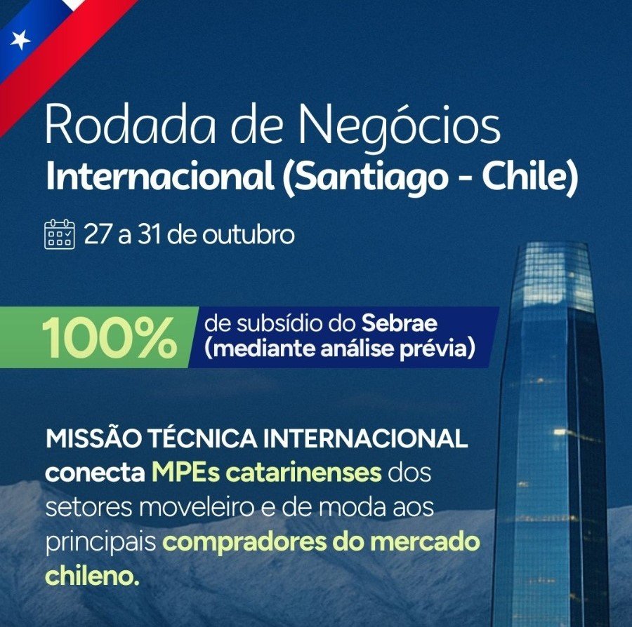 empresas catarinenses Rodada de Negócios Chile