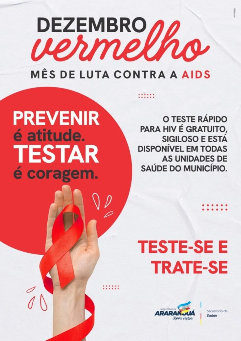 Araranguá reforça ações do Dezembro Vermelho com testagem rápida em várias unidades de saúde