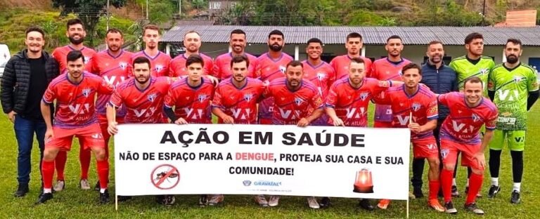 Gravatal reforça combate à dengue durante rodada da Liga Verde Vale; campanha alcança torcedores e transmissões online