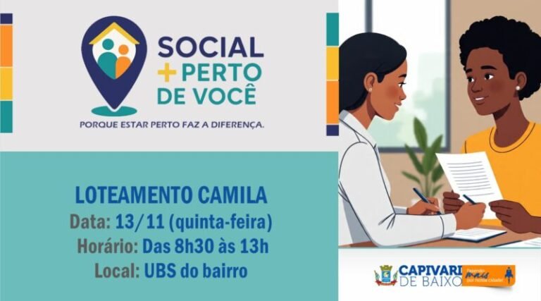 Programa “Social + Perto de Você” chega ao Loteamento Camila em Capivari de Baixo