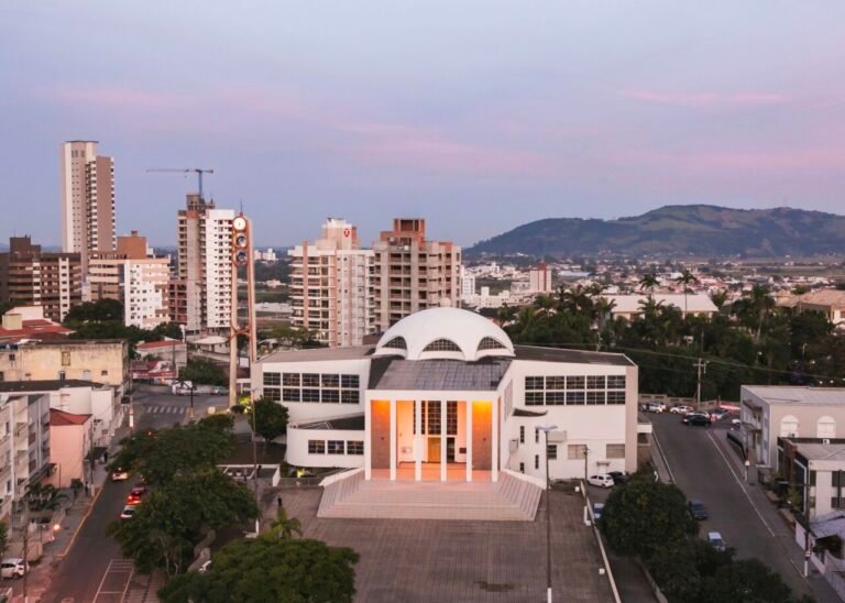 Catedral de Tubarão vista aérea