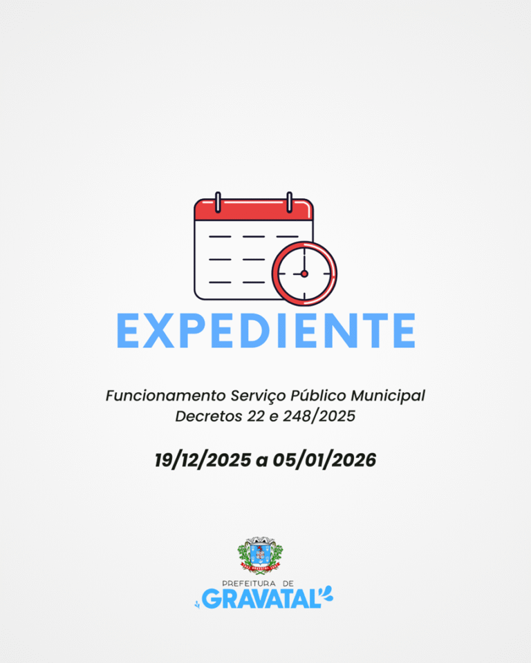 Gravatal publica decreto e confirma como serão os atendimentos públicos no Natal e Ano Novo