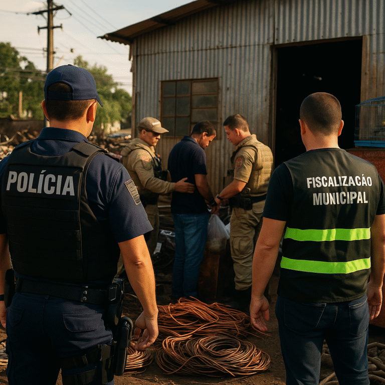 Criciúma fiscaliza 31 estabelecimentos e prende três pessoas na Operação Fio Desencapado