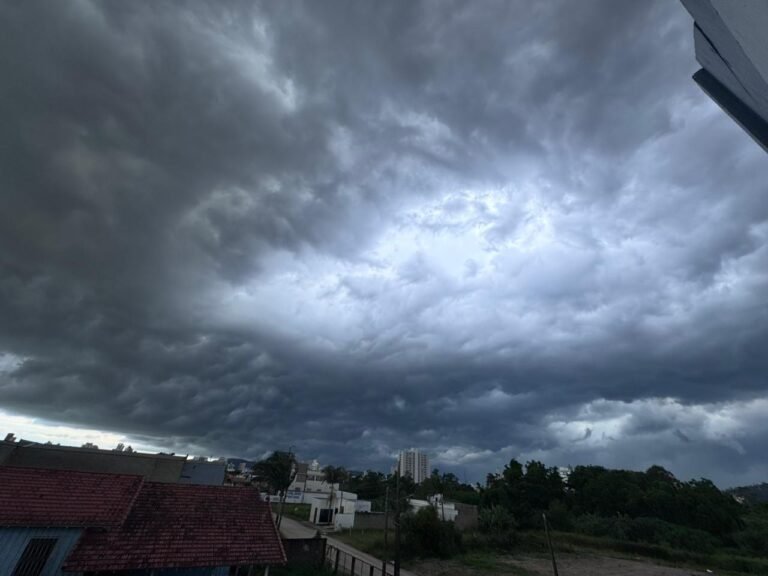 frente fria muda clima no Sul de SC