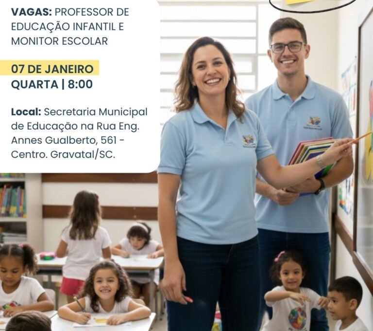 processo seletivo educação Gravatal