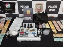 Operação conjunta apreende drogas e prende dois por tráfico em Tubarão