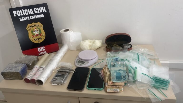 operação contra o tráfico em Laguna