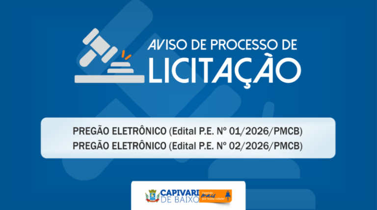 Capivari de Baixo abre licitações para serviços de limpeza urbana e aquisição de equipamentos