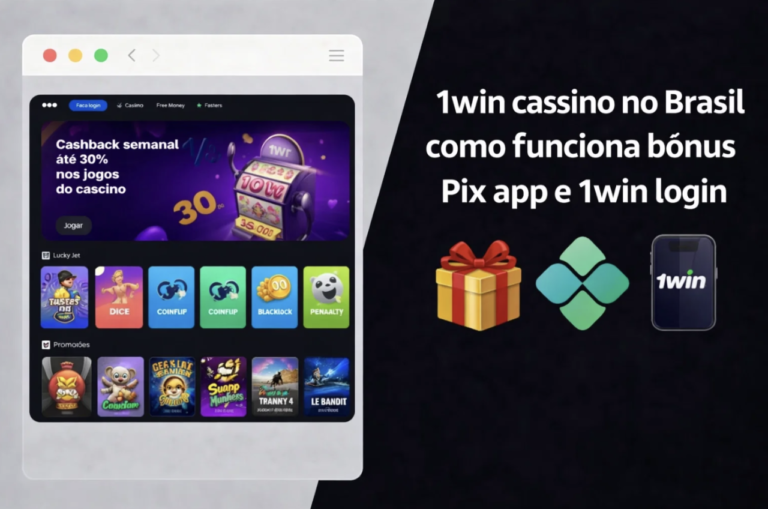 1win cassino no Brasil como funciona bônus Pix app e login
