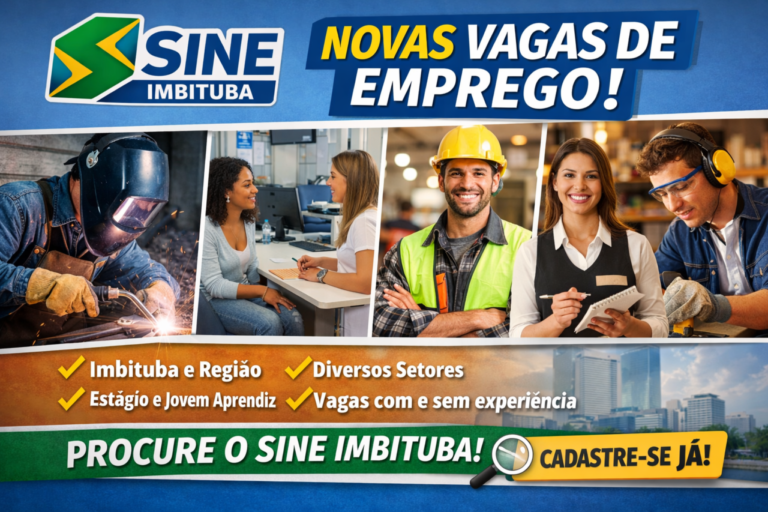 Sine de Imbituba oferece novas vagas de emprego em diversas áreas