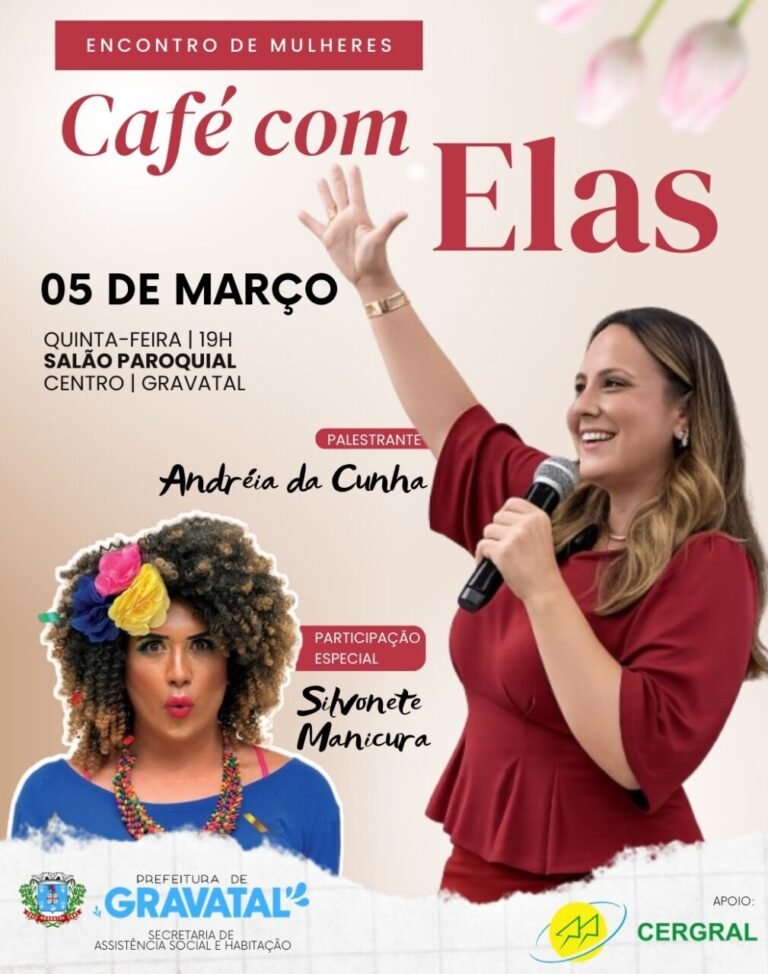 Café com Elas será realizado no dia 5 de março em Gravatal