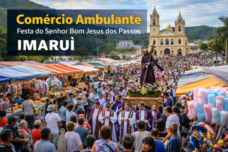 Imaruí abre credenciamento para comércio ambulante na Festa do Senhor Bom Jesus dos Passos 2026