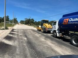 asfaltamento acesso Praia do Sol