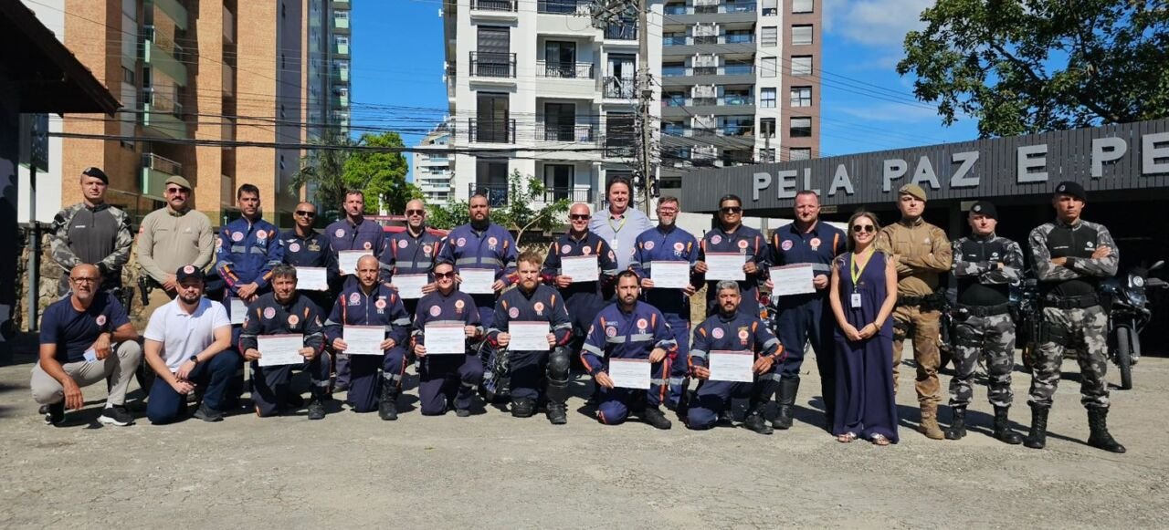 Primeira turma do Curso de Motolância do SAMU é formada em Santa Catarina