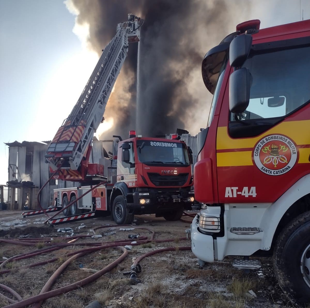 incêndio industrial São Ludgero