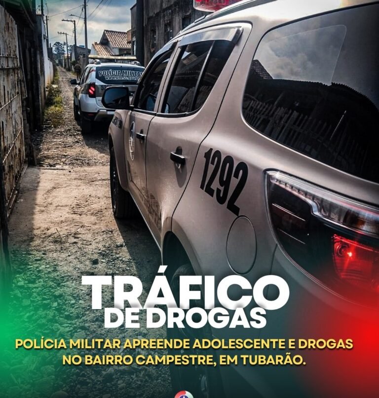 Adolescente é apreendido por tráfico de drogas em Tubarão