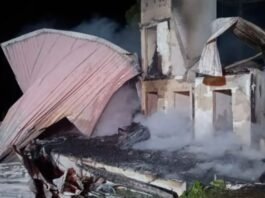 incêndio em chalé de Urubici