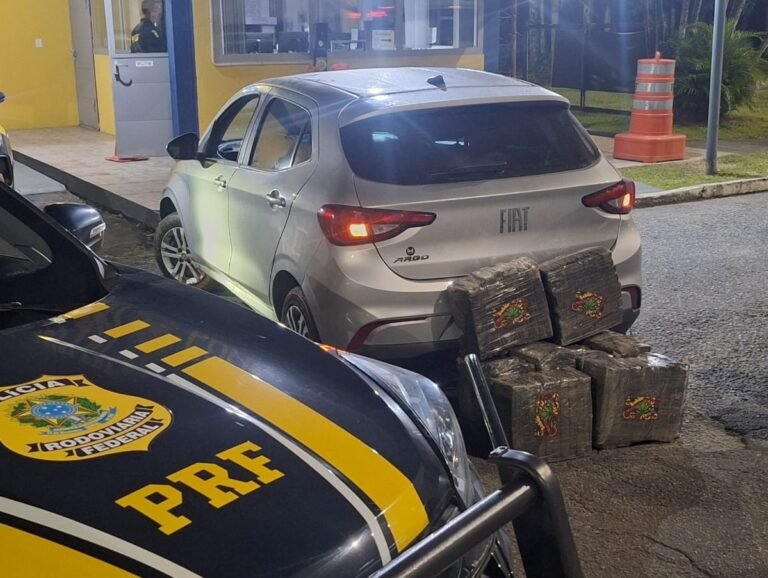 PRF prende foragido da Justiça com quase 120 quilos de maconha após perseguição na BR-101 em Joinville