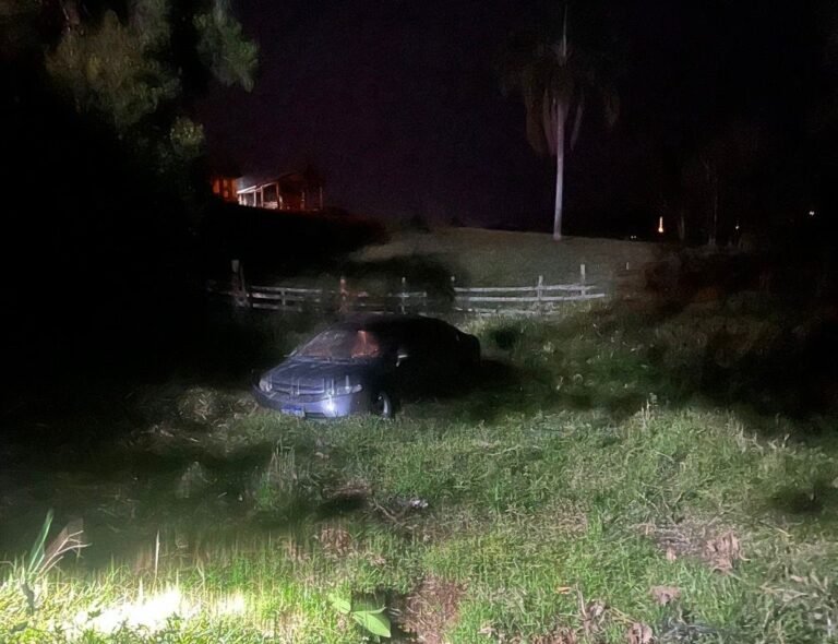 Motorista fica ferido após capotamento na SC-435 em Armazém