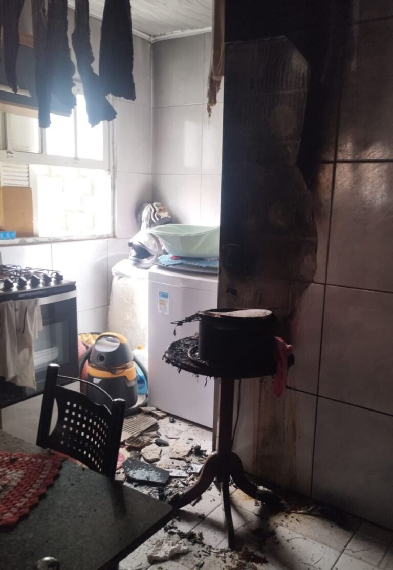 Principio de incêndio em Laguna