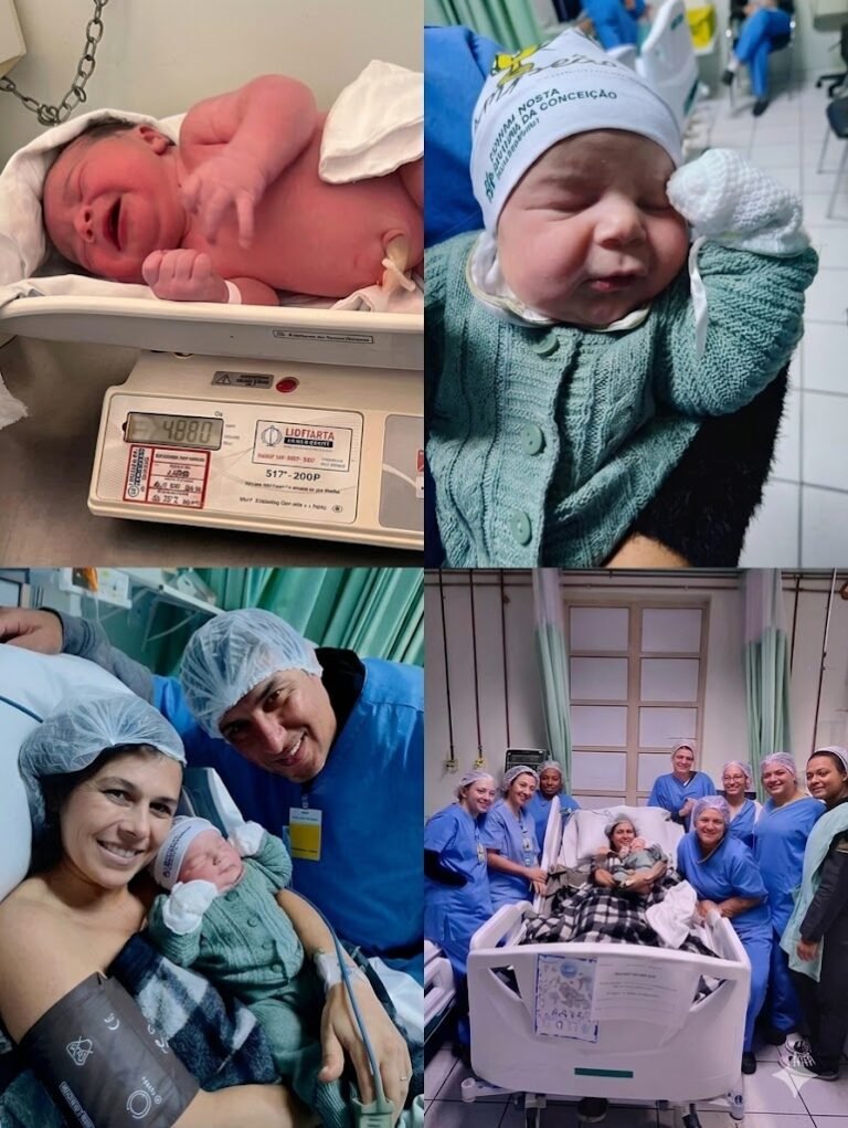 Ravi nasce com 4,880 kg e se torna o maior bebê registrado no HNSC em 2026