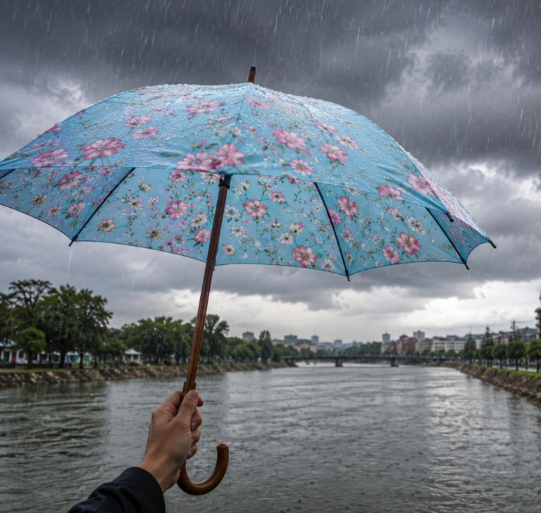 Frente fria provoca chuva intensa e risco de temporais no Sul de Santa Catarina nesta terça-feira