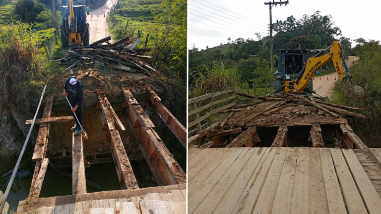 Reforma da Ponte da Jararaca é iniciada para reforçar segurança de moradores