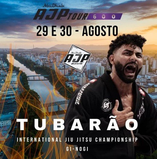 Inscrições para o AJP Tour 600 Tubarão International Jiu-Jitsu Championship 2026 estão abertas