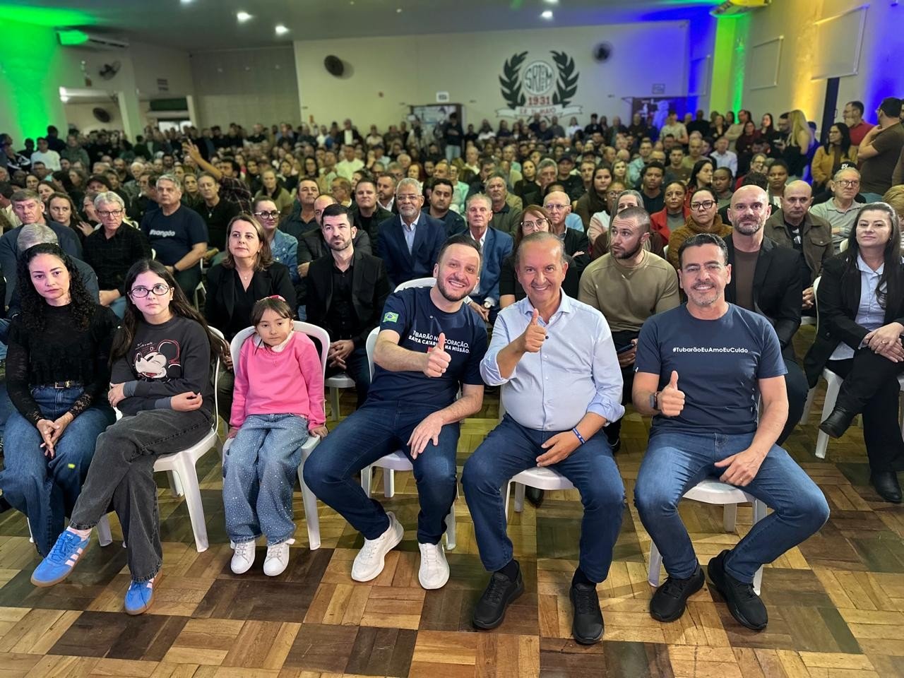 Pepê Collaço recebe o governador em evento em Tubarão