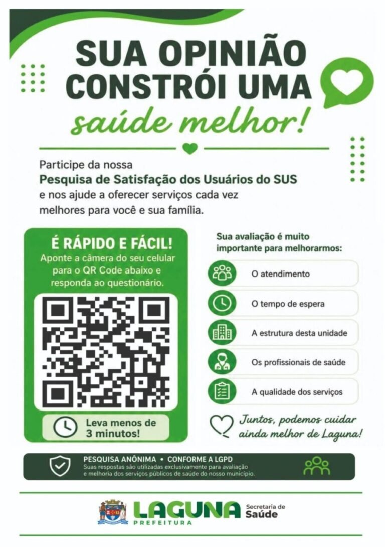 pesquisa de satisfação SUS Laguna
