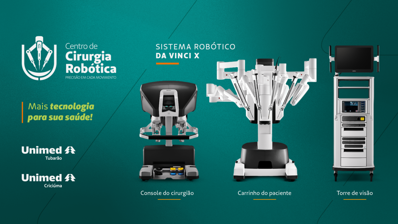 arte-robô-da-vinci cirurgia robótica no Sul de SC