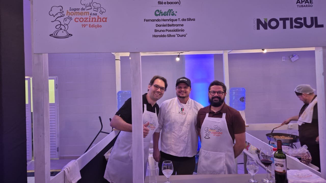 Notisul retorna ao Lugar de Homem é na Cozinha, evento produzido pela Apae