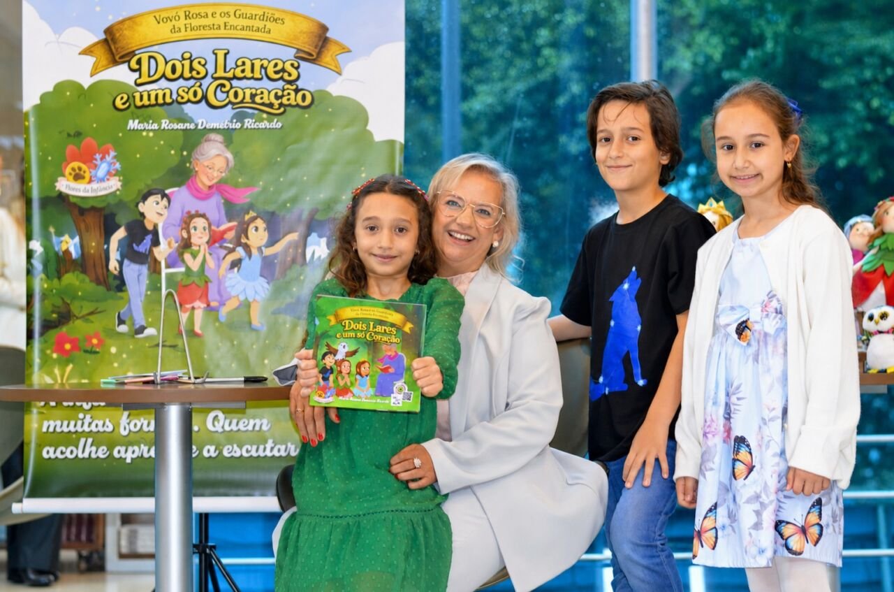 vovo rosa e os netos livro Dois Lares e um Só Coração