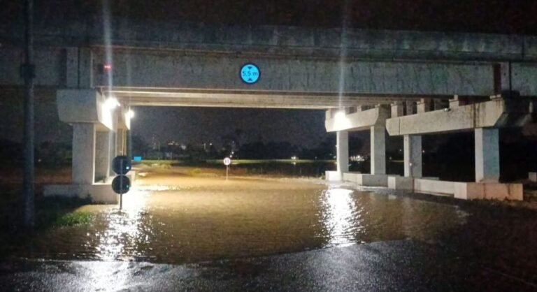 Acesso Norte de Araranguá é bloqueado por alagamento