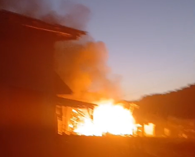incêndio em residência em Imbituba