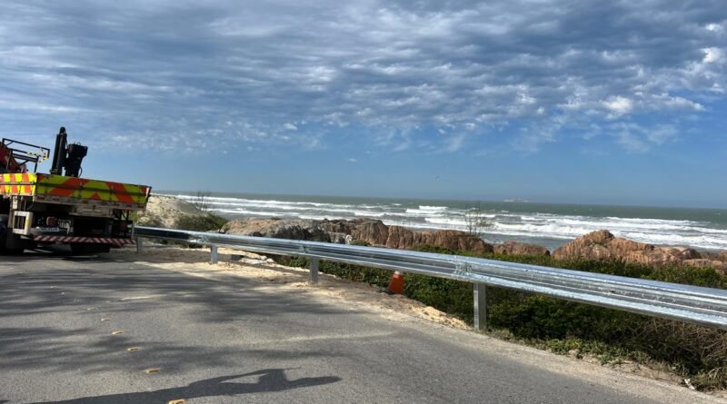 guard-rails nas Curvas do Iró em Laguna